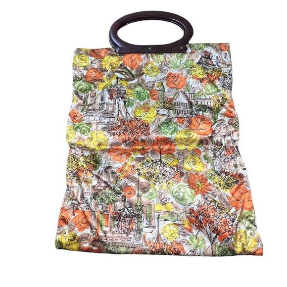 MCM Women's Vintage Floral Print Foldable Bag Size Medium - Picture 7 of 11